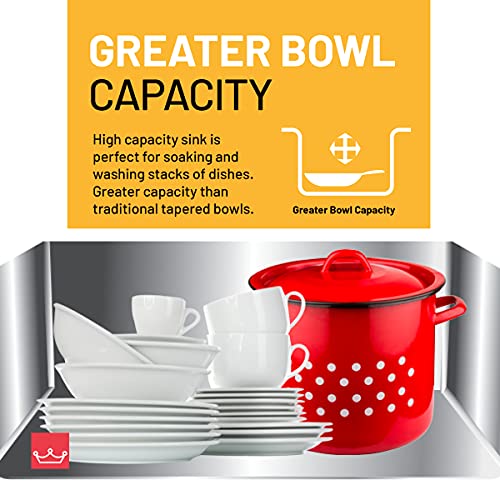 Kindred Cdla3322-8-4Cbn Creemore 33-In Lr X 22-In Fb X 8-In Dp Drop In Double Bowl 4-Hole Stainless Steel Kitchen Sink #TOP5