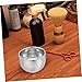 TOVINANNA 2pcs Shaving Foam Bowl Men's Shave Soap Mug Stainless Steel Shaving Bowl Shave Lather Dish