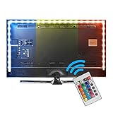 XCSOURCE 39inches LED TV Bias Lighting Backlight Strip RGB Changing Color Remote Control Strip Kit, USB Powered, Ambient Background Lighting for HDTV TV PC Monitor LD1097