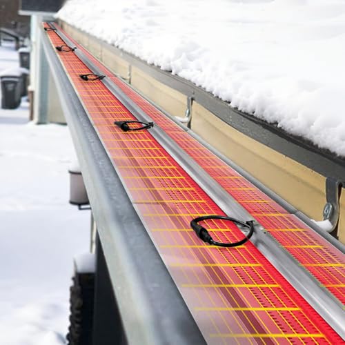 H&G lifestyles 24FT Gutter Guard Heaters to Prevent Ice Dams,with Heat Cable for Roof and Gutters,Electric Heating Aluminum Panel, Fast Ice Melting, Freeze Protection 12pcs by H&G lifestyles - Used condition - US$94.79