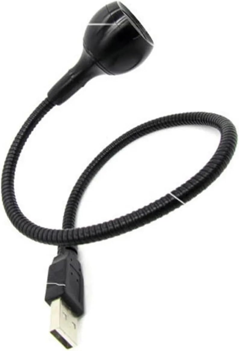 Book Lights， Flexible Neck Portable Lamp White Or Warm White Lighting Metal for (Color : Black, Size : White)