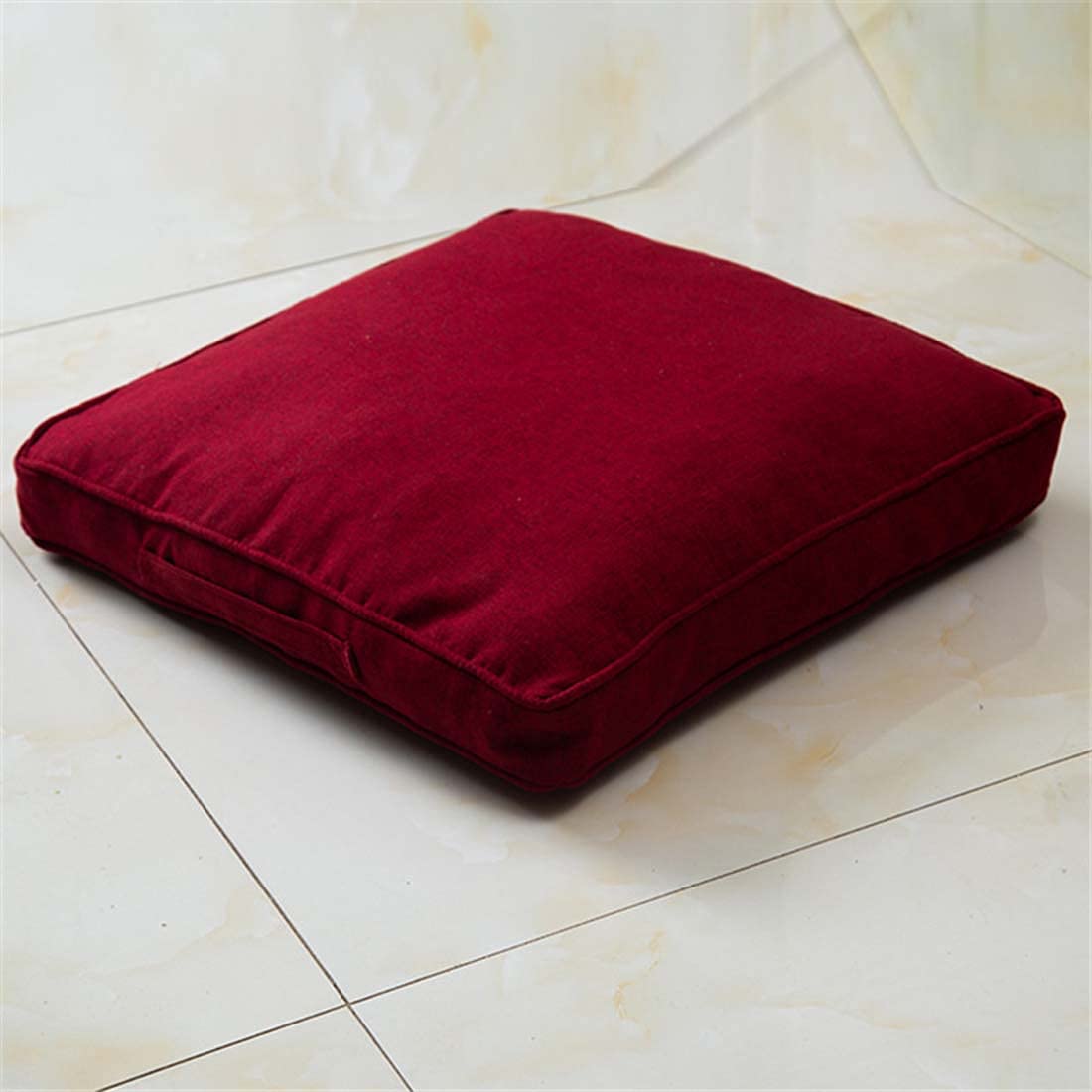 ping bu 10cm Thick Chair Seat Pads 45x45/50x50cm,Soft Booster Cushion Seat Pad Cotton Filling Chair Seat Cushions for Home Floor Office (50 * 50cm,Red)
