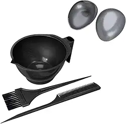 Kit Tintura Coloração Tigela Pente Pincel Protetor de Orelha