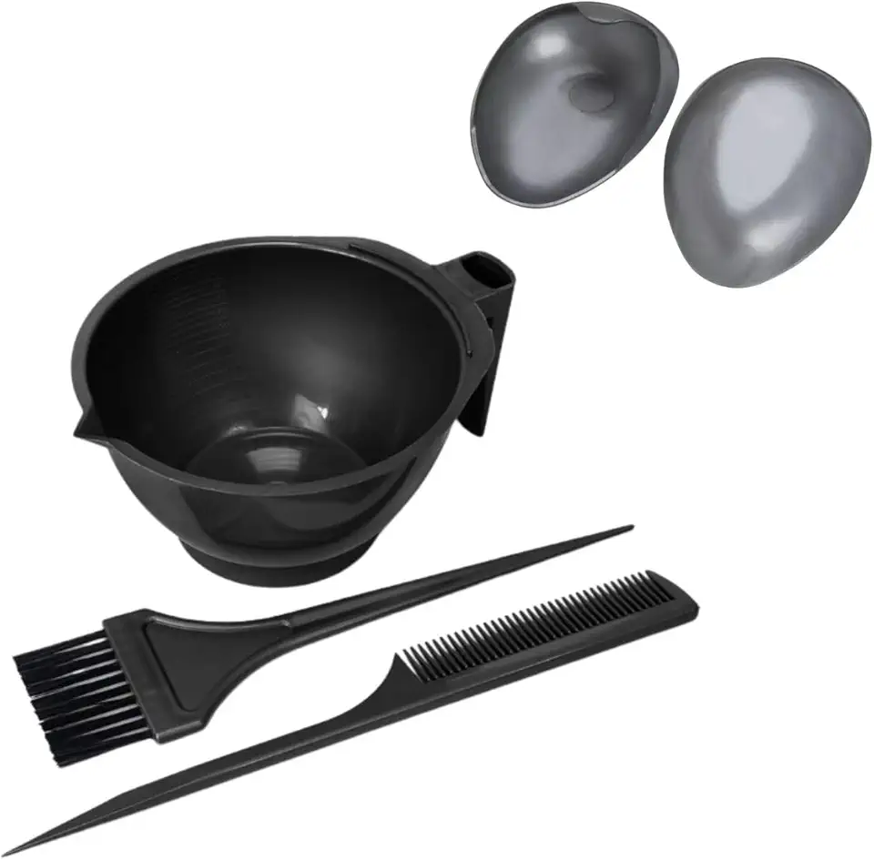Kit Tintura Coloração Tigela Pente Pincel Protetor de Orelha