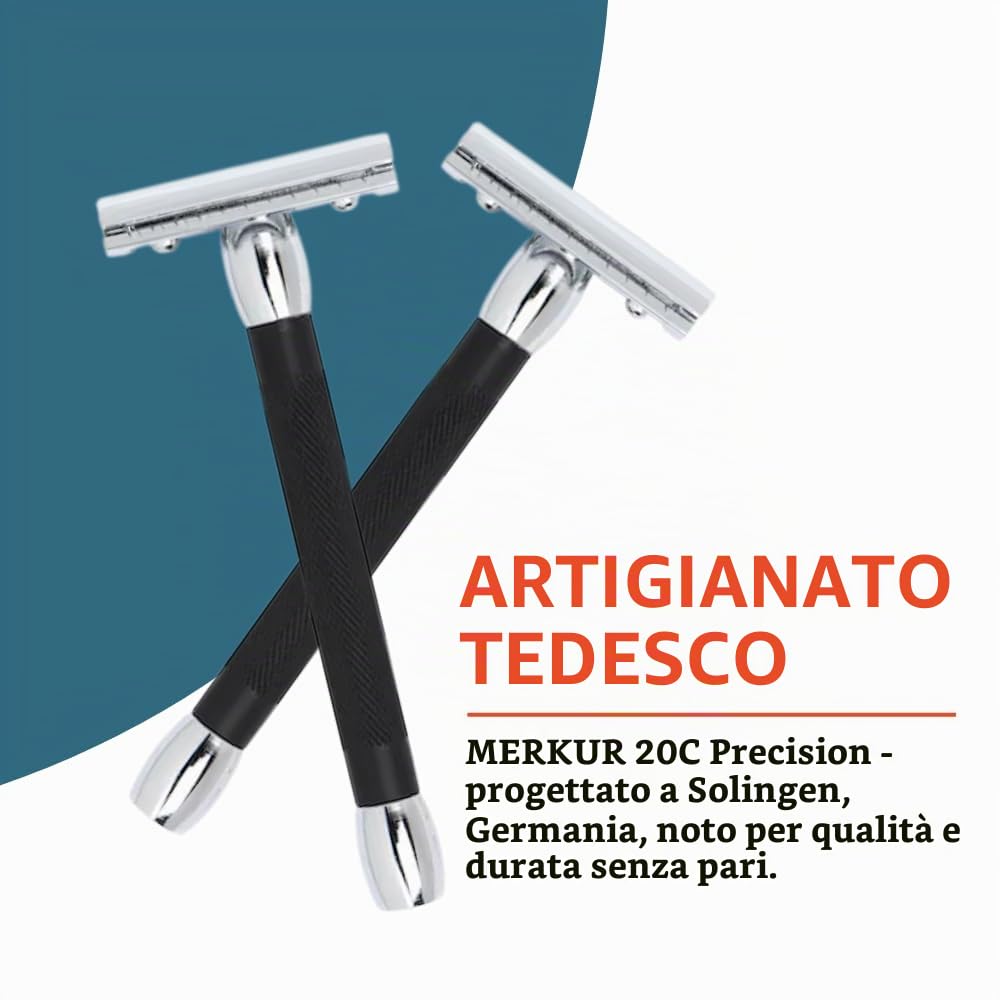 Merkur Rasoio a doppia lama, nero