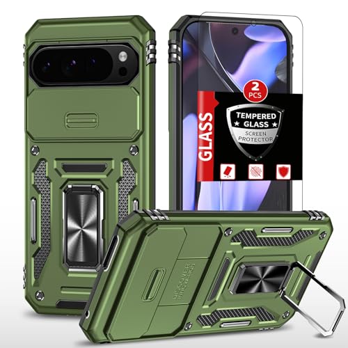Protection Pixel 9 Pro XL coque rigide avec verre trempé écran et cache objectif mobile