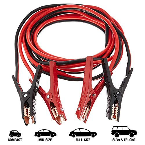 Image of amazon basics BC120725A Jumper Cable 4 Gauge, 20 Feet