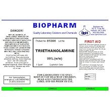 Biopharm Triethanolamine 99% TEA, 1 Quart 950 mL, Surfactant and Emulsifier For Hand Sanitizers, Shampoos and Shower Gels