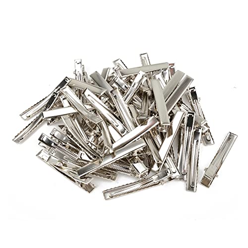 Pinces crocodile 55mm en métal robuste avec finition soignée pour connectique durable, 50pcs
