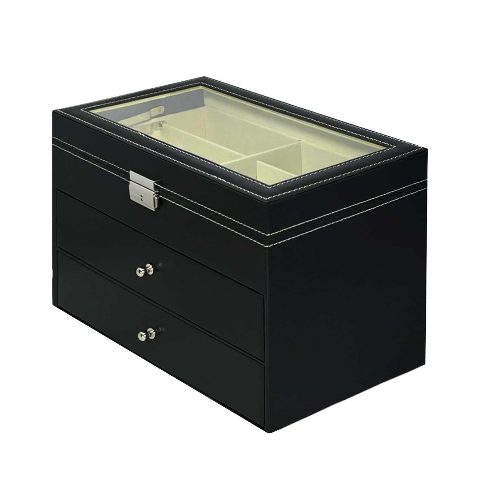 Mr Maestro Relojero | Brillenetui für 18 Brillen aus Öko-Leder | Brillenetui Brillenbox | Schwarz | großes Geschenk
