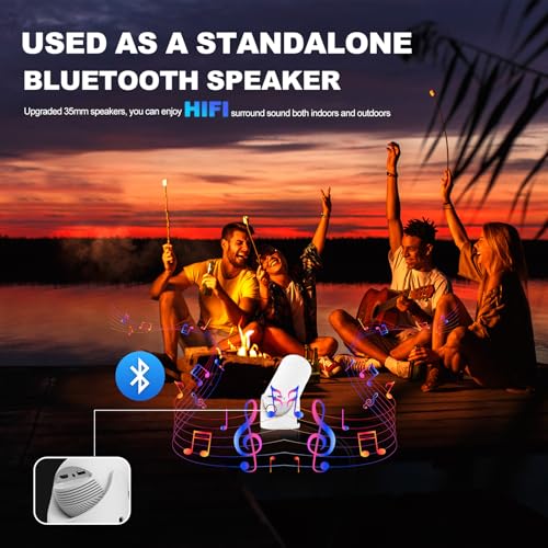 Mini Projector with Bluetooth 5.0, VenirCool P2 Portable Projector 13000L Support 4K with WiFi6 Electric Keystone Correction Video Projector, 180°Rotatable Stand for Home Movie - Image 10