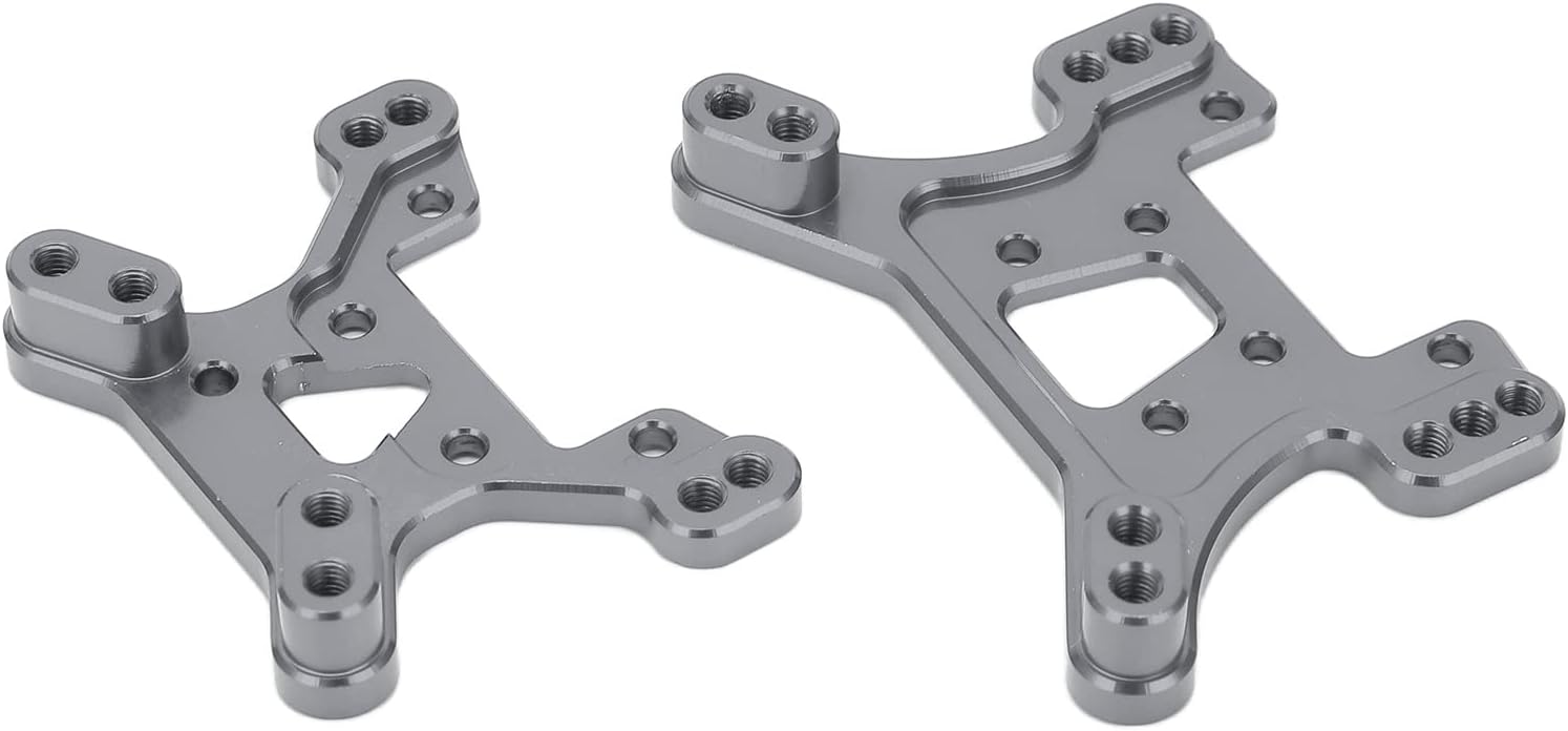 aqxreight 2 Pcs Front Rear Shock Tower Board Aluminium Alloy RC Accessories Fit for LC Racing 1 14 14400 124018 124019 RC CarTitanium Easy The Shock Tower Rear Tower an Installation