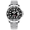 Steeldive SD1993, GMT, Black, NH34, Sapphire, Lume, 300m Diver, Diving, BNIB