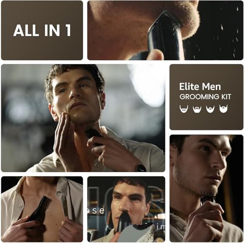 SHPAVVER Beard Trimmer for Men: Professional Barber Hair Clippers - 12-in-1 Cordless Grooming Kit - Waterproof Electric Razor with Turbo Speed & Precision Blades image 2