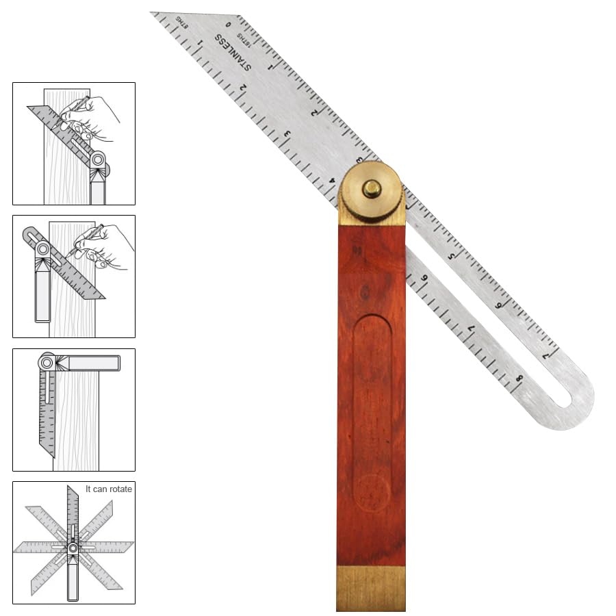 8 Inch Stainless Steel T-Bevel Gauge & Angle Finder