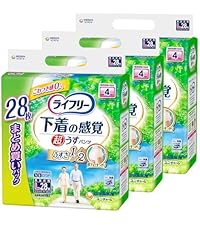 ライフリー 下着の感覚 超うすパンツ Lサイズ 32枚入り×4 ライフリー パンツタイプ 下着の感覚超うす型パンツ Lサイズ 2回吸収