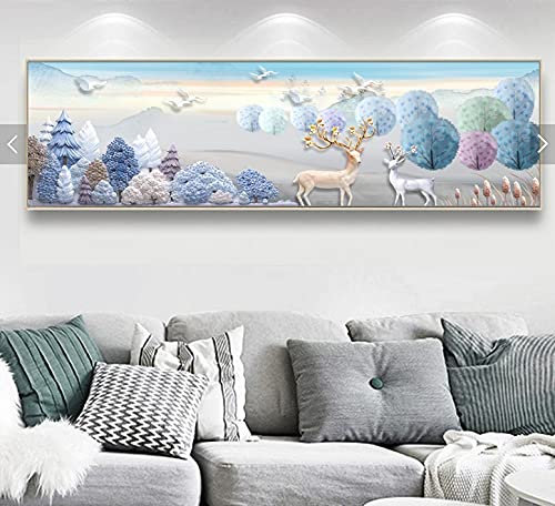Broderie Diamant 5D Cerf XL pour Décoration Murale Salon et Défilé Créatif