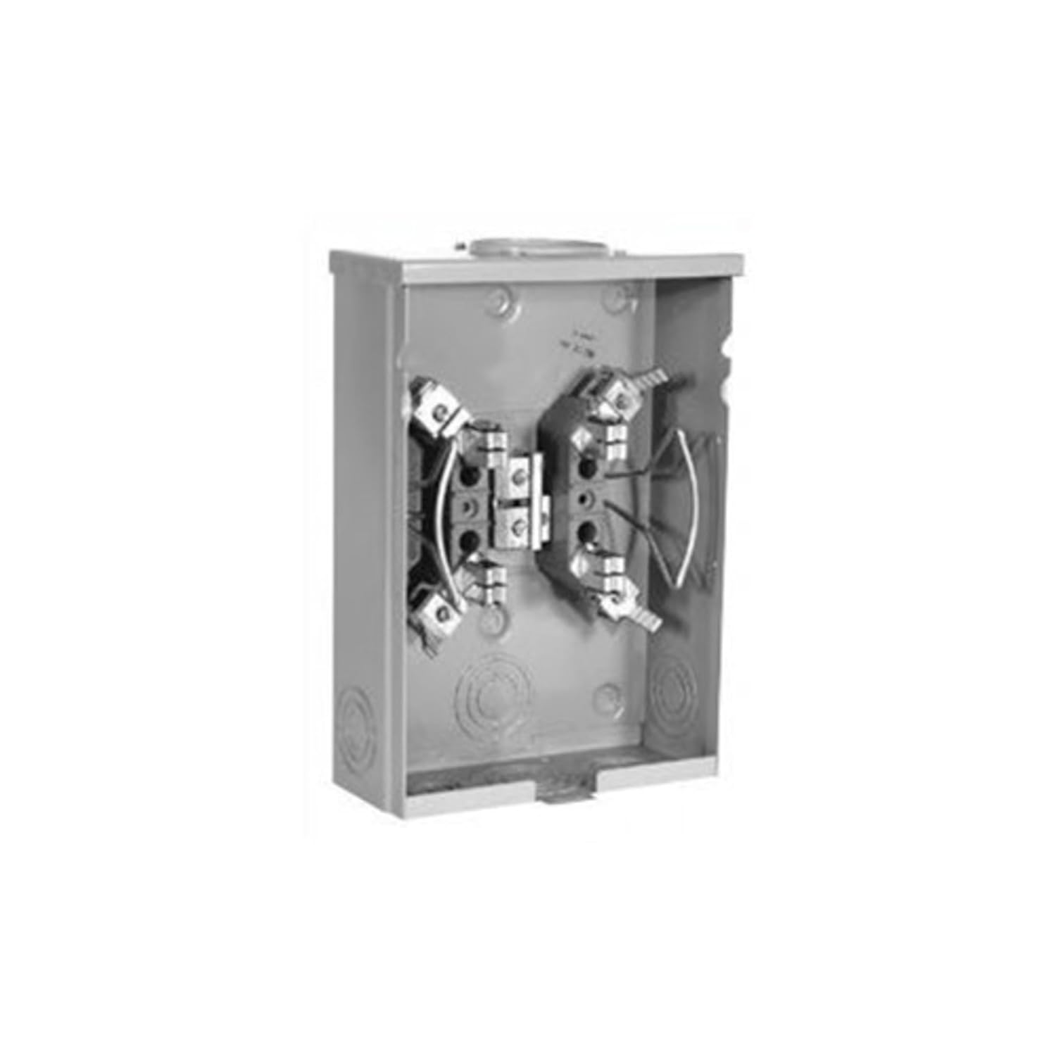 Milbank U7487-RL-TG-KK-BLG 1 Phase Ringless Meter Socket With Horn Bypass 4 Jaw 1 Position 125 Amp