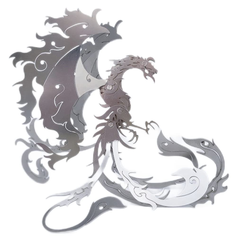 E-Qianw Phoenix 3D Metal Puzzle Model DIY Assemble Jigsaw Toy Desktop Decoration Gift for Adult Teen Puzzle Toy