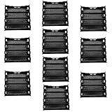 TrendBox Pack of 10 - DIY Battery Plastic Black Case Holders with 8 Pins Contact Fit for 4 x 3.7V 18650 Li-ion Lithium Rechargeable Batteries (Not Included)