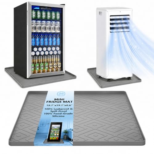 JoySil 19.7 Silicone Refrigerator Drip Tray Appliance Mat (Gray)