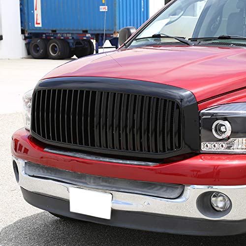 Spec-D Tuning Black Hood Grill Grille Compatible With Dodge Ram 1500 2500 3500 2006-2008 #TOP1