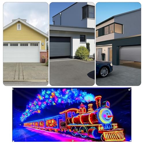 Cubierta de Navidad para garaje impermeable con gran panel luminoso LED 5