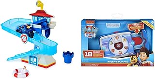 PAW Patrol Adventure Bay Bath Playset with Light-up Chase Vehicle, Bath Toy for Kids Aged 3 and up & PAW Patrol, Ryder’s Interactive Pup Pad with 18 Sounds, for Kids Aged 3 and Up