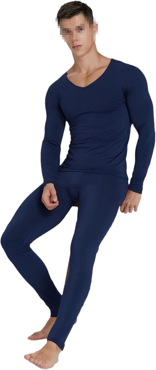 Men Thermal Underwear Winter Tops Oversized Set