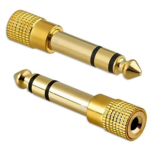 TOOGOO Quality Headphone Adapter Stereo Gold Plug 1/4