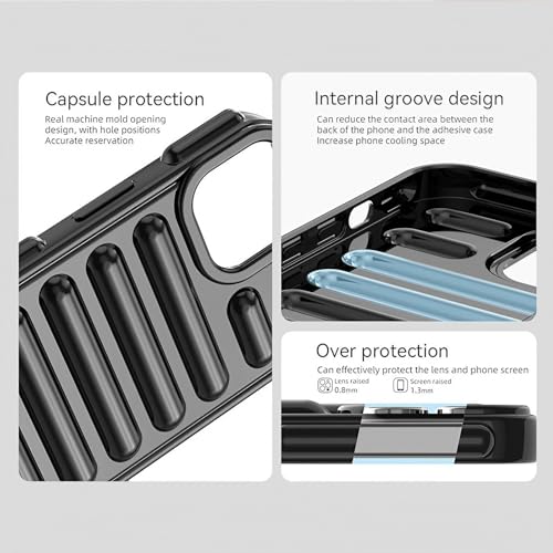 Image of Amazon Brand - Solimo High Protection Capsule Design Back Cover for Apple iPhone 16 Pro - Transparent Grey