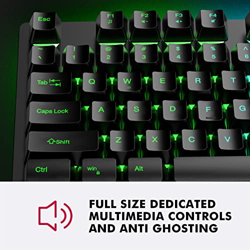 Npet S21 Wireless Gaming Keyboard And Mouse Combo, Led Backlit Rechargeable 3800Mah Battery, Mechanical Feel Anti-Ghosting Keyboard + 7D 3200Dpi Mice For Pc Gamer (Black) #TOP7