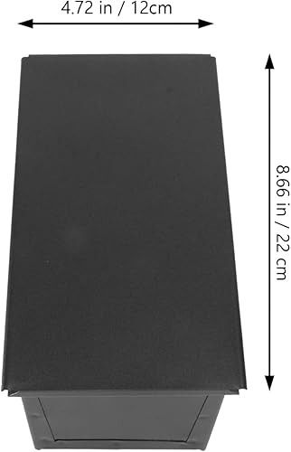 Miniatura 3 de Hemoton Molde para hornear antiadherente negro, molde rectangular con tapa de 15.87 oz, 2 unidades