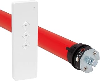superrollo Funk Rollladenmotor RM10MSB (SW40, 10 Nm), inkl. Fernbedienung, Rohrmotor mit Funksteuerung, bis 3,5 m² Rolladenfläche (Rollladen max. 20 kg), Komplettset für 40 mm Achtkantstahlwelle