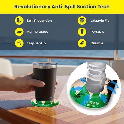 Image of Lil Sucker Suction Cup Holder - Universal Drink Holder for Paddle Board, Kayak, ATV & Boat - Clip-On Coffee Anti-Spill - Outdoors Pack of 2