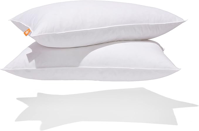 Set 2 Almohadas Pluma Tamaño King Soportes Medios miniatura 4