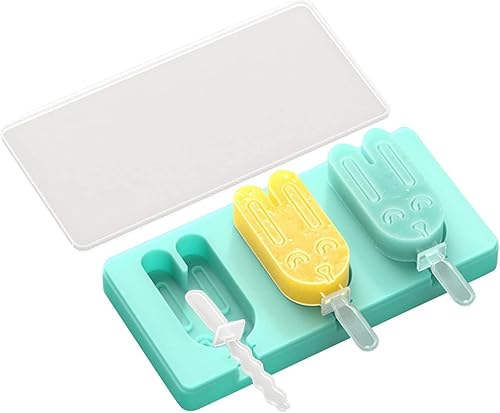 Molde de paletas de hielo reutilizable con palos, molde creativo de barra de helado para niños y adultos, postre de chocolate, bricolaje