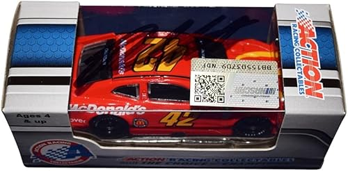 Miniatura 2 de AUTOGRAPHED 2021 Ross Chastain #42 McDonalds Racing DARLINGTON THROWBACK (Ganassi Team) Rare Signed Action 164 Scale NASCAR Diecast Car with COA