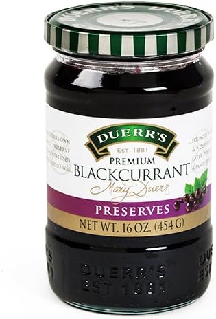 British Blackcurrant Preserves by Duerr's (16 ounce)