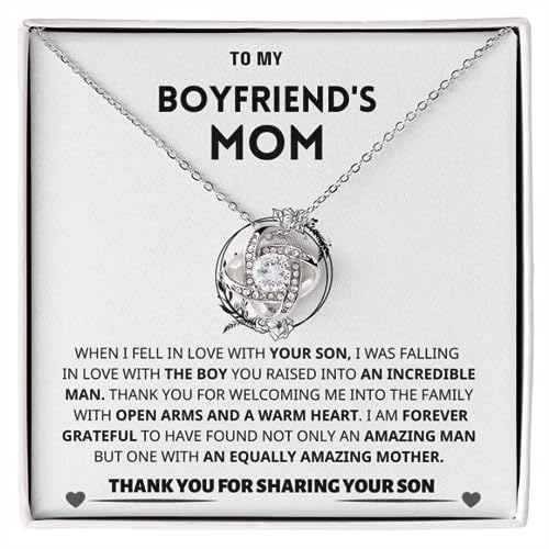 To My Boyfriends Mom Necklace Gifts From Girlfriend, Gift For