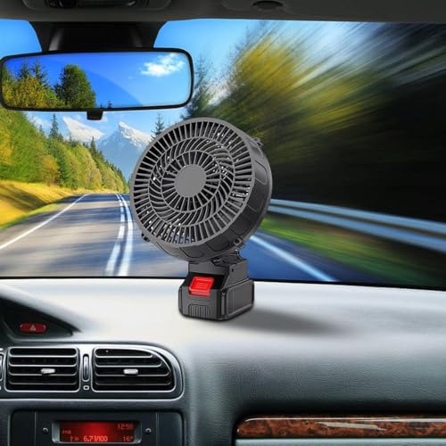 Ventilateur d'extérieur portable et multifonction pour camping et chantiers