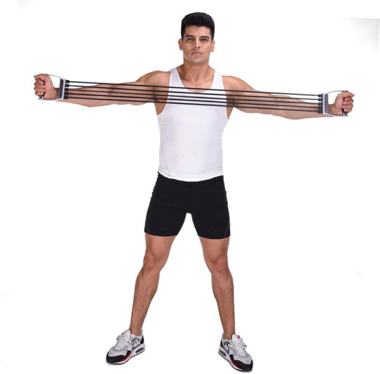 1pc Adjustable Elastic String Wall Pulley Chest Expander Fitness Equipment for Indoor Training Resistance for Strengthening Arms Back and Chest