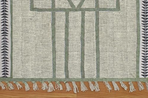 Tapis bohème vert et noir pour une cuisine chic et lavable - 7