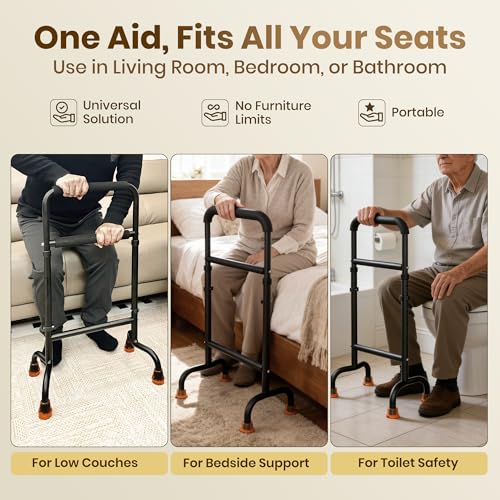 Support Way Stand Assist for Chair & Couch - Height Adjustable Mobility Aid for Seniors, Lightweight Aluminum Frame with 450lb Capacity — view 4