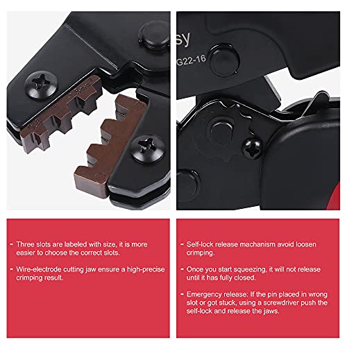 Knoweasy Sn-48B Pin Crimping Tool - Terminal And Wire Crimper For Dupont, Jst-Sm, And Molex Connectors And Terminals - 3.96/4.8/5.08/6.3 Mm, Awg 26-16/0.14-1.5Mm² Crimping Tool #TOP3