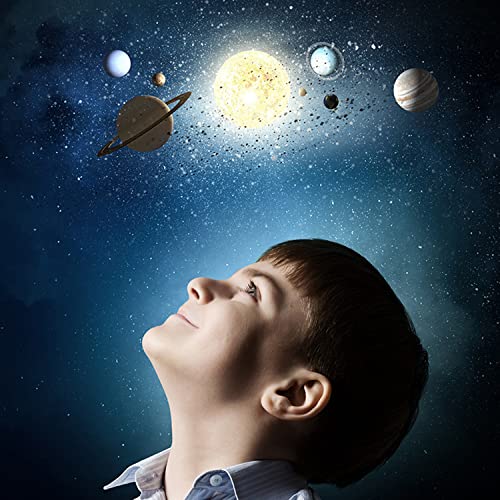 Yanzxu 3D Solar System Crystal Ball With Led Colorful Light Base,Planet Model Science Astronomy Learningeducational Gifts For Him Dad Husband Kids Boys Night Room Decoration Lamp Originality #TOP4