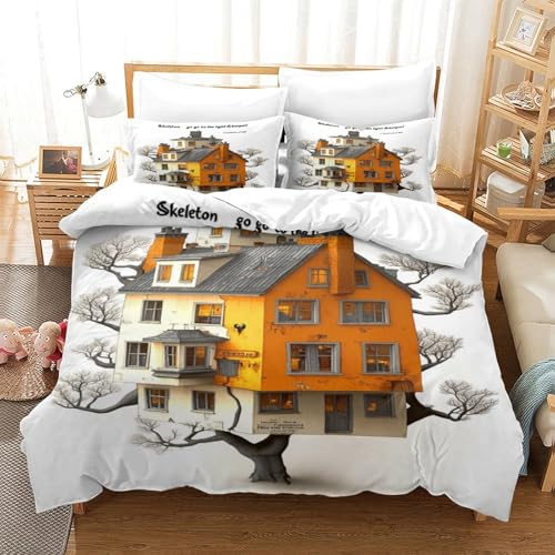Housse de couette microfibre 3D 140x200 pour lit enfant confortable - 3