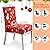 10 Pcs Christmas Chair Covers Set Xmas Dining Room Stretch Slipcovers Santa Snowman Removable Chair Seat Cover Washable Dining Chair Protectors Covers Christmas Chair Decorations for Home Kitchen