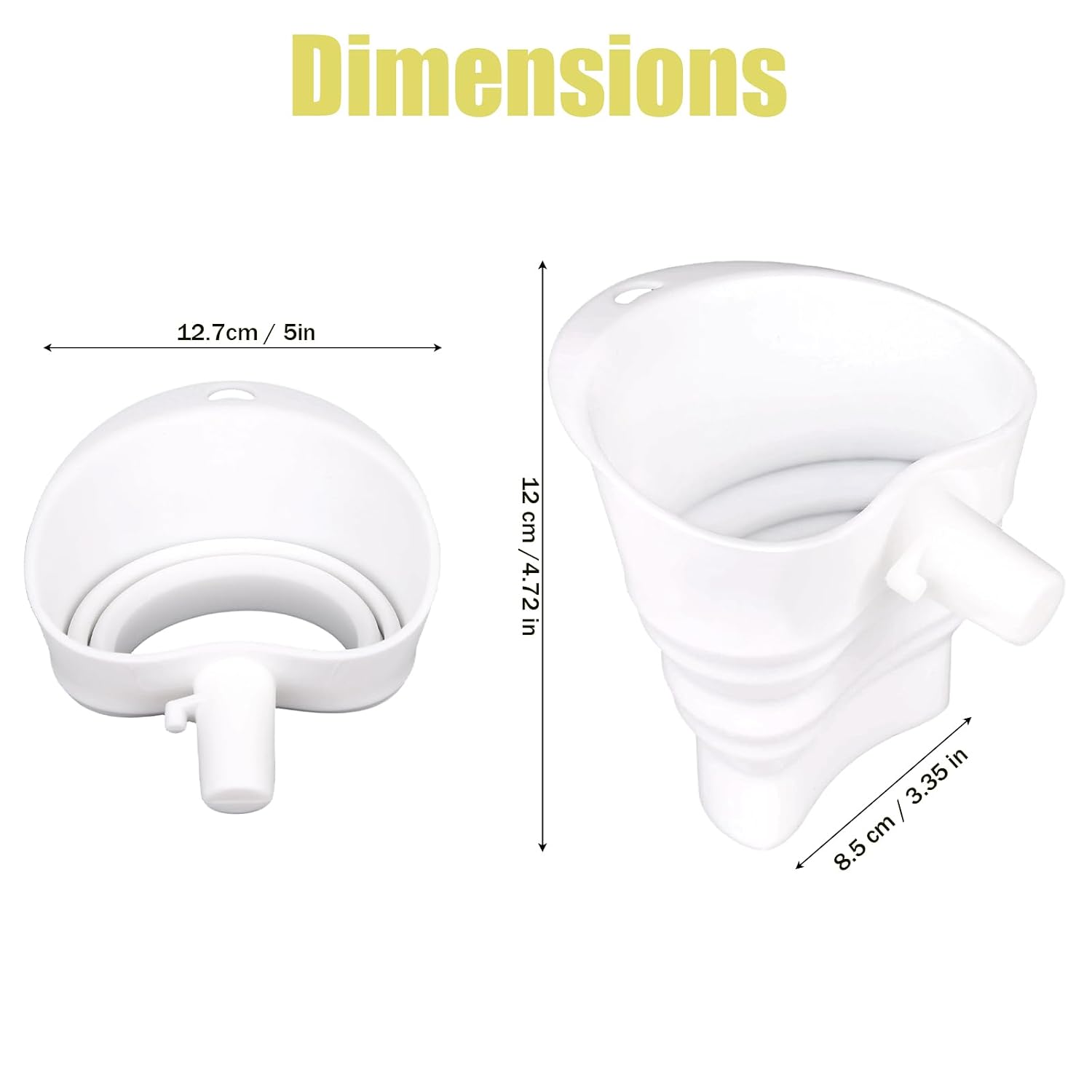 Flour Funnel for Artisan KSM150 Mixer, Silicone Tilt-Head Stand Mixer Attachment Funnel Accessories with Guided Pouring Design for Adding Flour & Liquid (White) image 2