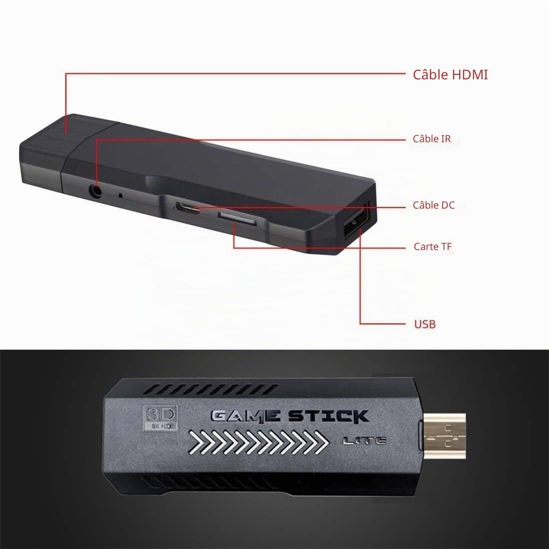 M10 X2PLUS Contrôleur Retro Game 4K 64G HD 2.4G P3 Sans Fil 30 000 Jeux Émulateurs Arcade Portables Console TV
